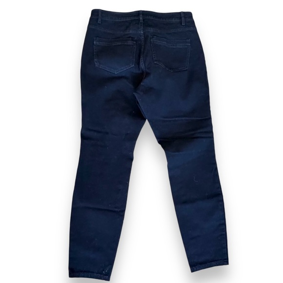 J Jill Sz 8 Black Denim Premium Flex High Rise Legging Jean Cotton Poly Spandex - Picture 3 of 8